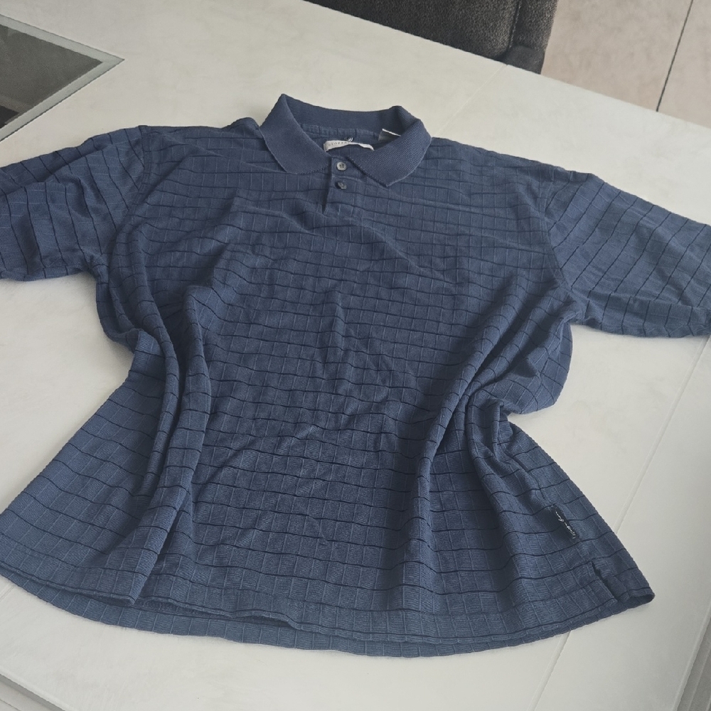 Geoffrey Beene Dark Blue and Rust Polo Shirts - Picture 7 of 7